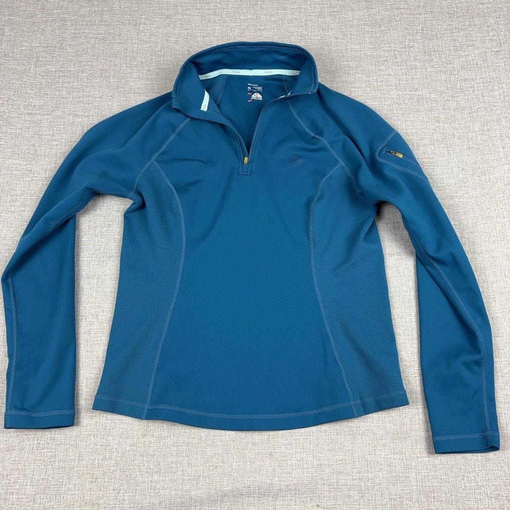 Nike Pullover Womens Medium Blue Mock Neck 1/4 Zip Long Sleeve NikeFITDRY ACG